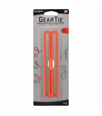 Gear Tie® Reusable Rubber Twist Tie™ 12 in. - 2 Pack - neiteizeify