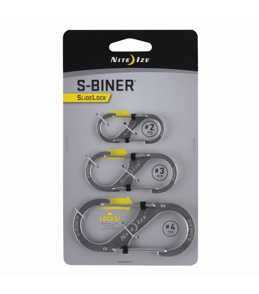 S-Biner® SlideLock® Stainless Steel - 3 Pack