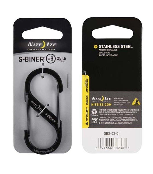Nite Ize S-Biner Dual Carabiner 2-Pack - Stainless Steel Key Organizer Clip