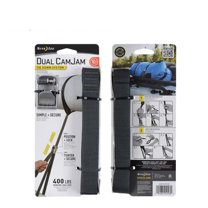 Dual CamJam® Tie Down System 12 FT