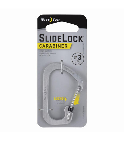 SlideLock® Carabiner Stainless Steel #3 - neiteizeify