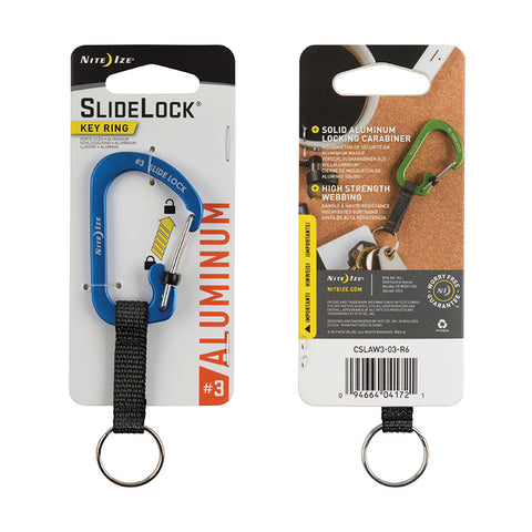 SlideLock® Key Ring Aluminum