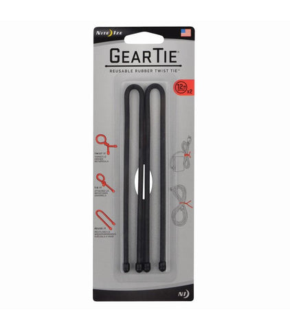 Gear Tie® Reusable Rubber Twist Tie™ 12 in. - 2 Pack - neiteizeify