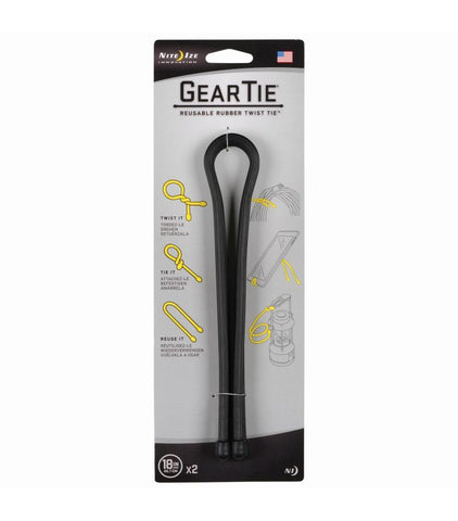 Gear Tie® Reusable Rubber Twist Tie™ 18 in. - 2 Pack - neiteizeify