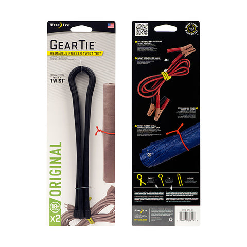 Gear Tie® Reusable Rubber Twist Tie™ 18 in. - 2 Pack