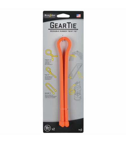 Gear Tie® Reusable Rubber Twist Tie™ 18 in. - 2 Pack - neiteizeify