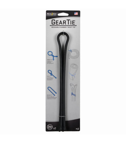 Gear Tie® Reusable Rubber Twist Tie™ 24 in. - 2 Pack - neiteizeify