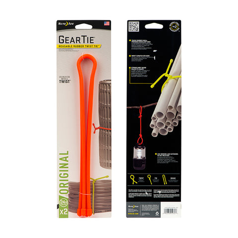 Gear Tie® Reusable Rubber Twist Tie™ 24 in. - 2 Pack