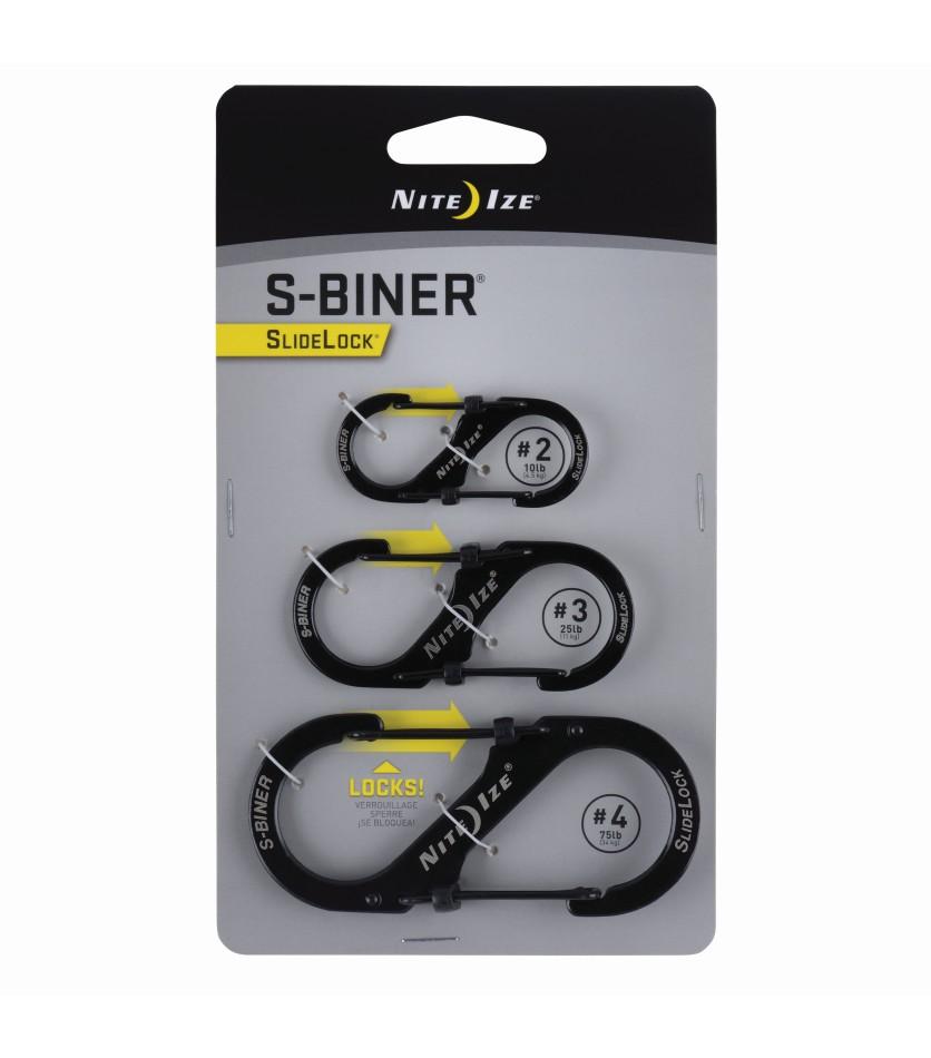 S-Biner® SlideLock® Stainless Steel - 3 Pack