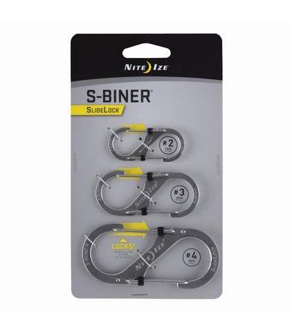 S-Biner® SlideLock® Stainless Steel - 3 Pack - neiteizeify