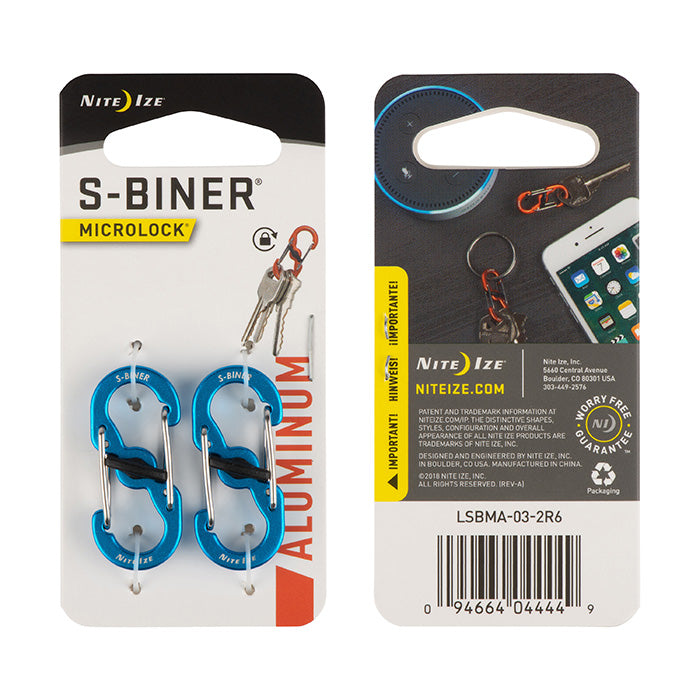 S-Biner® MicroLock® Aluminum - 2 Pack