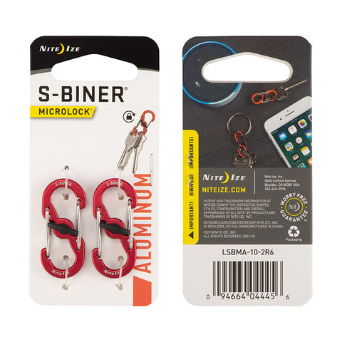 S-Biner® MicroLock® Aluminum - 2 Pack