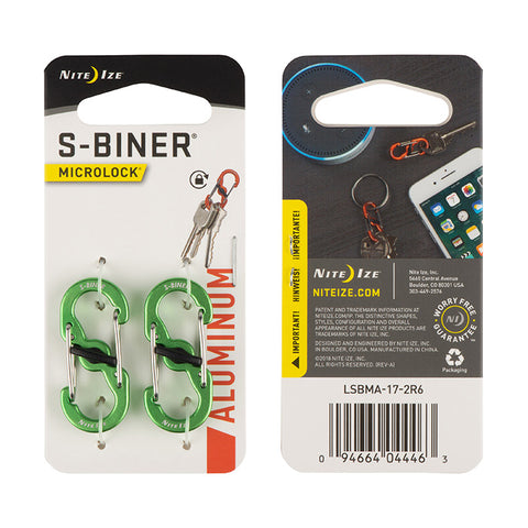 S-Biner® MicroLock® Aluminum - 2 Pack