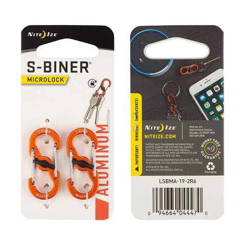S-Biner® MicroLock® Aluminum - 2 Pack