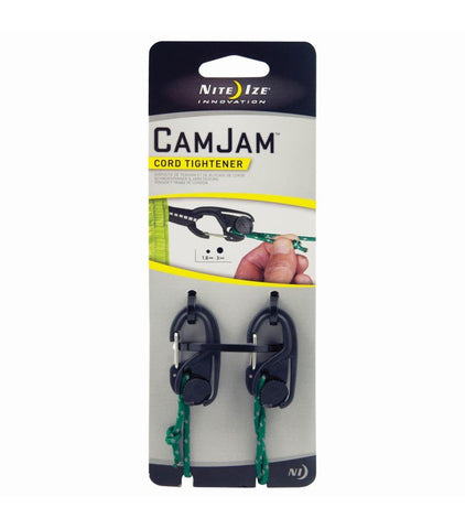 CamJam® Small Cord Tightener - 2 Pack with 12 FT of Reflective Cord - neiteizeify