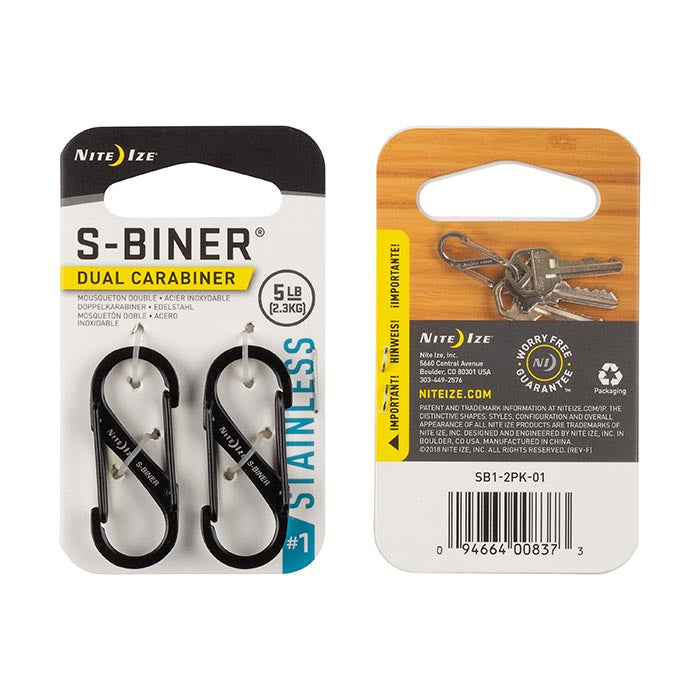 S-Biner® Dual Carabiner Stainless Steel #1 - 2 Pack