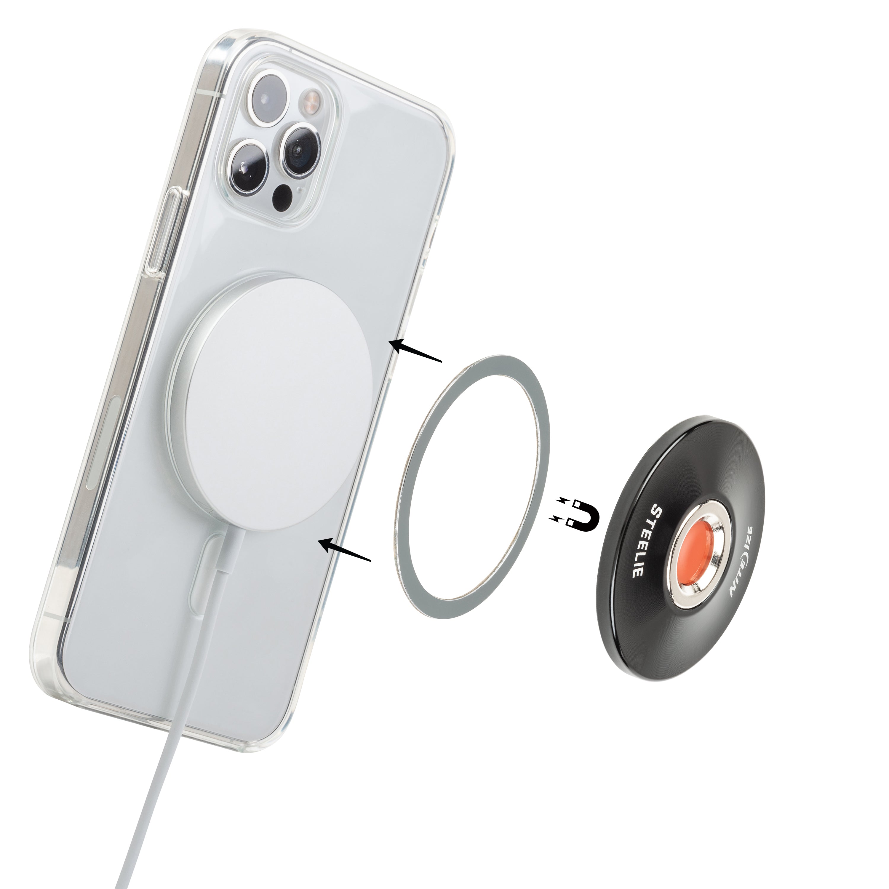 Steelie® Orbiter® Plus Magnetic Socket + Metal Ring